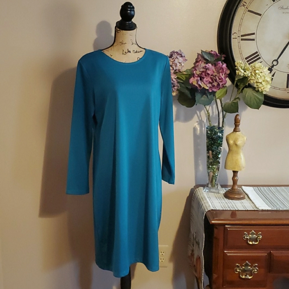 Vintage Bedford Fair Torquoise Dress